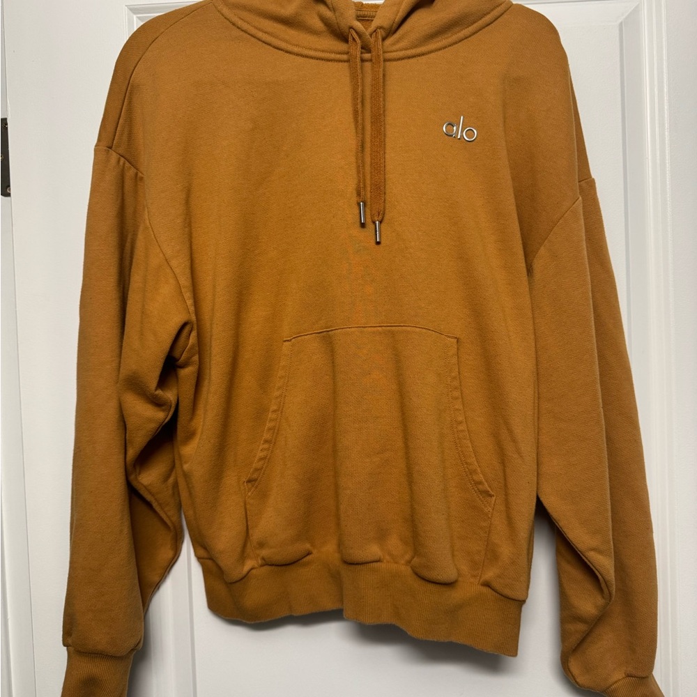 ALO Yoga Brown Sweatshirt Hoodie Casual Fit